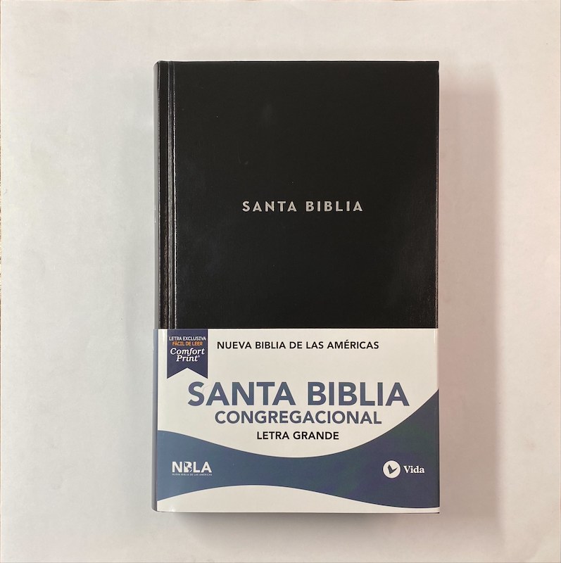 Biblia NBLA congregacional letra grande pasta dura negra
